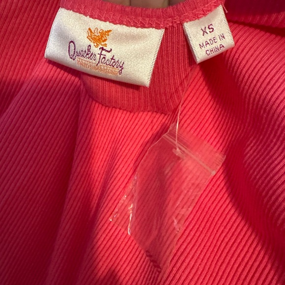 NWOT Quacker Factory SPRING/SUMMER Pink Top w/Sequins XSMALL #A - Picture 6 of 7